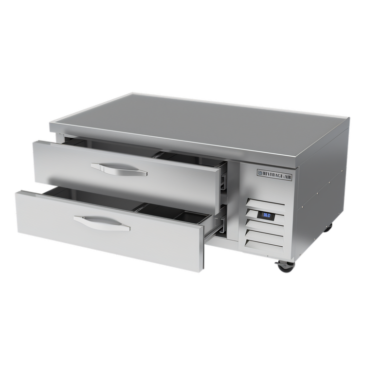 Product image #2 for Beverage-Air 52-Inch One-Section Worktop Cook Stand Refrigerator with 2 Drawers and Stainless Steel Top