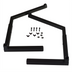 Thumbnail image #2 for Carlisle Adjustable Single-Sided Aluminum Sneeze Guard Legs, Black