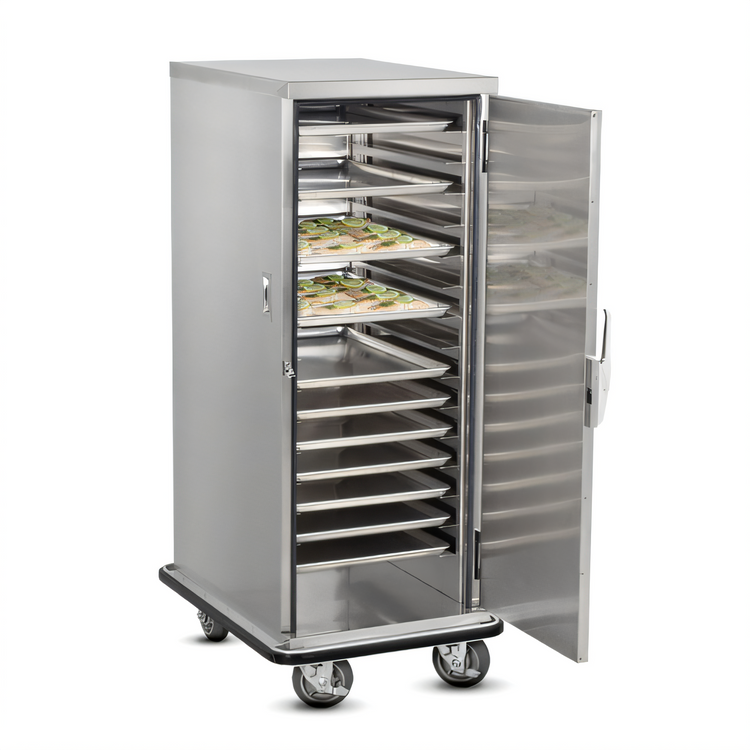 Product image #2 for Full-Height Enclosed Pan Transport Cabinet with 16 Removable Slides, Stainless Steel