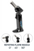 Thumbnail image #2 for Whip-It! Flex Adjustable Head Kitchen Torch with Rotating Flame Nozzle, Black Chrome