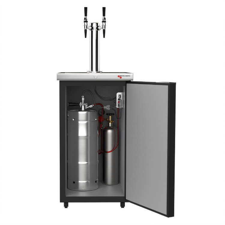 Product image #2 for Micro Matic Americano Mobile Nitro Cold Brew Coffee Dispenser, 17-1/2 Inch Wide, Self-Contained Refrigeration, 2 Faucets, 2 x 1/6 Keg Capacity