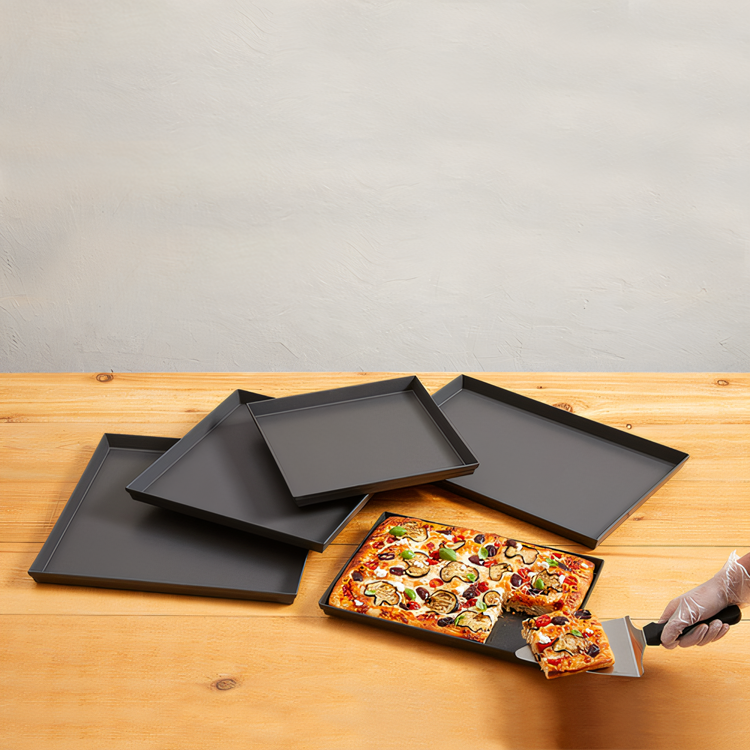 Product image #1 for American Metalcraft HCSS12 12-Inch Square Hard Coat Anodized Aluminum Sicilian-Style Pizza Pan