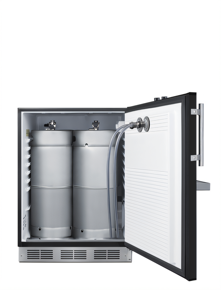Product image #2 for Summit Commercial 24-Inch ADA-Height Front Tap Built-In Beer Kegerator, 2-Tap, 5.3 Cu. Ft.