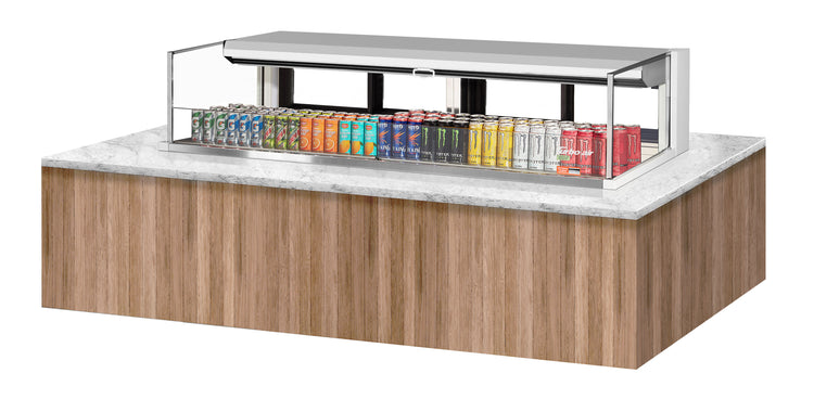 Product image #2 for Turbo Air 72-Inch Low Profile Drop-In Horizontal Open Refrigerated Display Case, Deck Only
