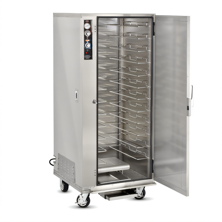 Product image #2 for Mobile Stainless Steel Proofing and Holding Cabinet with Humidified Heat, 12 Pair Universal Tray Slides