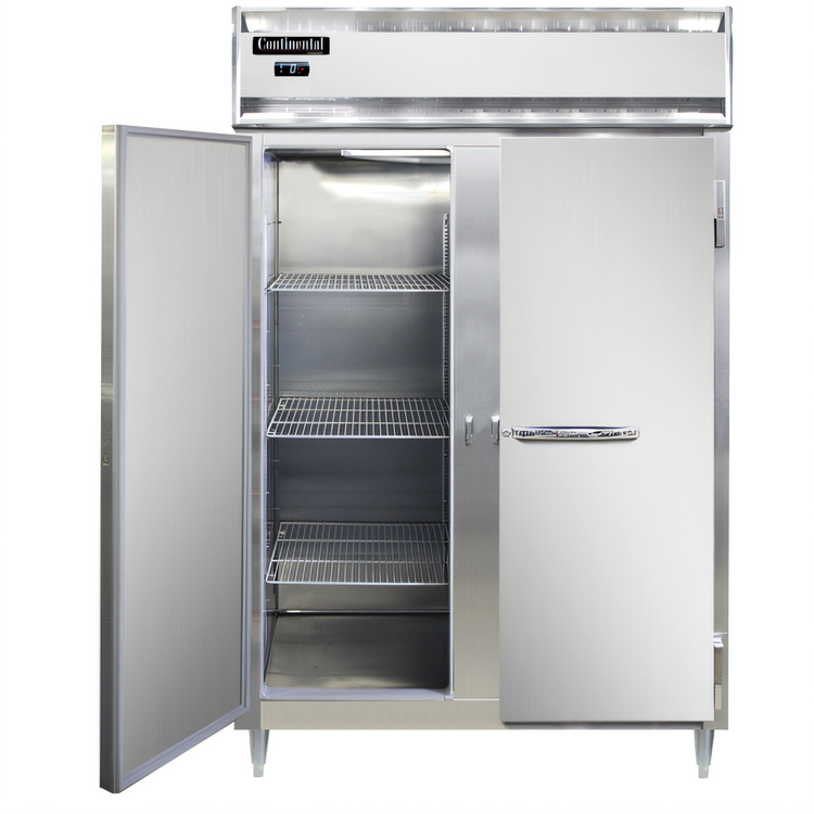 Product image #2 for Continental Refrigerator Designer Line D2FSNSA Two-Section Shallow Depth Reach-In Freezer