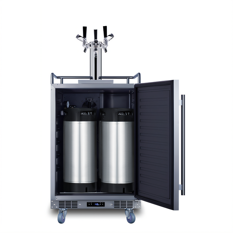 Product image #2 for 24-Inch Indoor/Outdoor Triple Tap Beer Dispenser with Stainless Steel Exterior