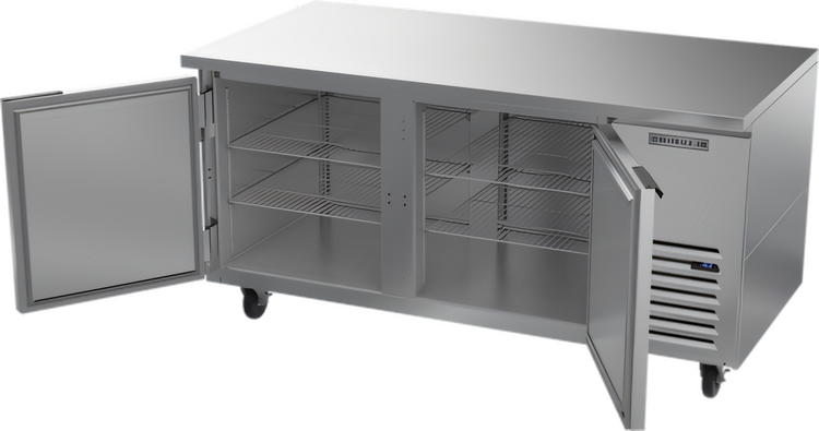 Product image #2 for Beverage-Air UCF67AHC Two-Section Undercounter Side-Mount Freezer, 67-Inch Wide, 20.08 Cu. Ft., Solid Doors