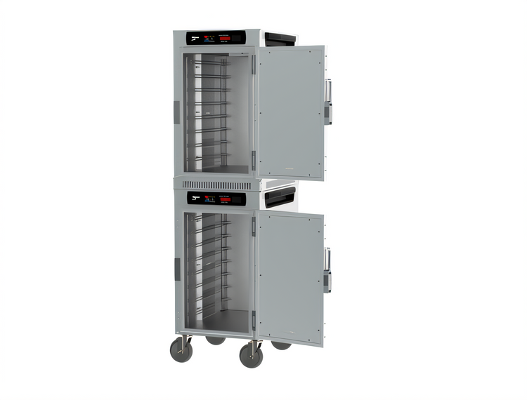 Product image #2 for Metro HotBlox Narrow 16-Pan Dual Cavity Mobile Insulated Holding Cabinet, Digital Touchscreen, Solid Doors