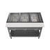 Thumbnail image #2 for BK Resources ST-3 3-Pan Electric Open Well Steam Table with Open Shelf Base and Cutting Board Shelf