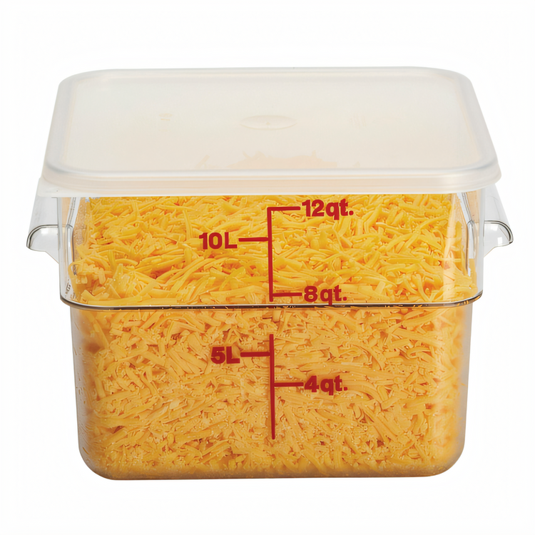 Product image #2 for Cambro CamSquare 12 Qt Clear Polycarbonate Food Storage Container with Handles