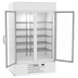 Thumbnail image #2 for Beverage-Air MarketMax 2-Section Reach-In Glass Door Refrigerated Merchandiser, 40.2 Cu. Ft., White, Bottom-Mounted