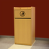 Thumbnail image #2 for Omcan 36-Gallon Natural Wood Trash Receptacle with Swing Door and Food Tray Holder