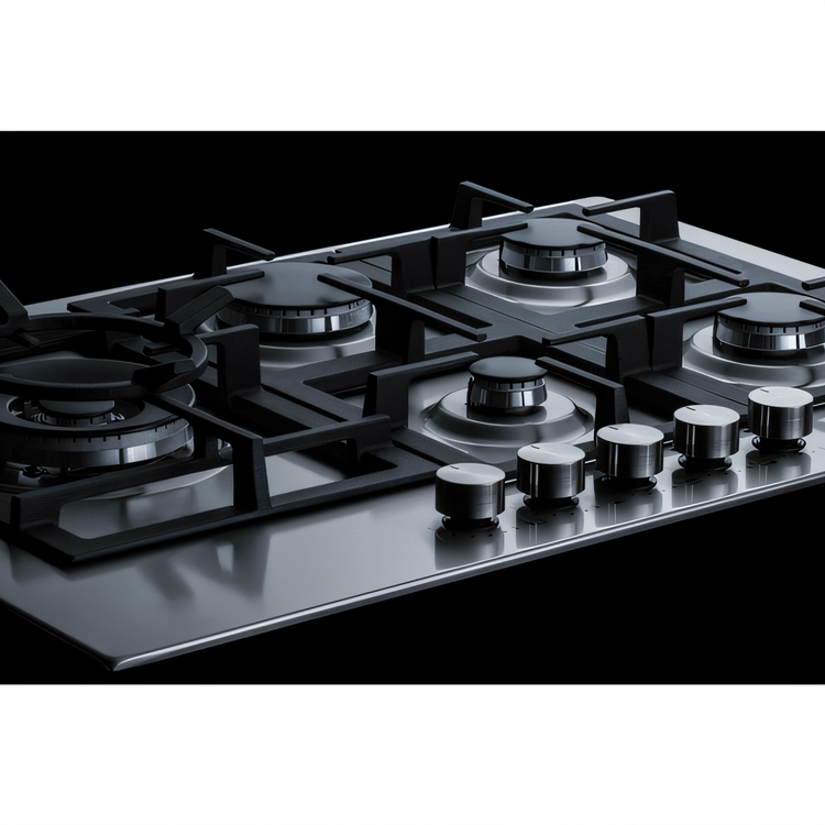 Product image #2 for Summit Commercial 29-1/2-Inch 5-Burner Gas Cooktop with Cast Iron Grates and 304 Stainless Steel Surface