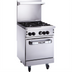 Thumbnail image #2 for Vulcan Endurance 24-Inch 4-Burner Gas Restaurant Range with Standard Oven and Backriser Hi-Shelf
