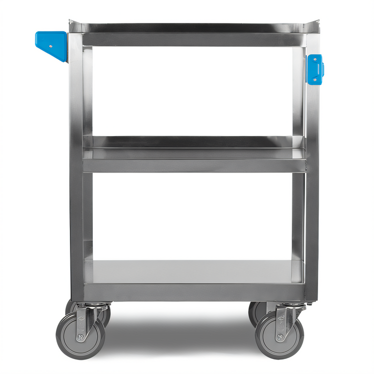 Product image #2 for Carlisle Stainless Steel 3-Shelf Utility Bus Cart, 300 lb. Capacity