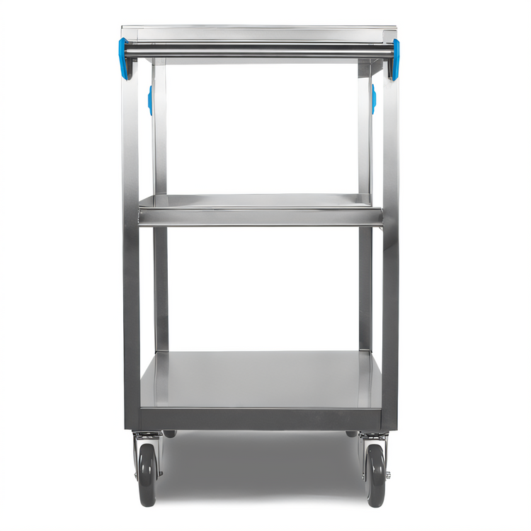 Product image #2 for Carlisle 18/10 Stainless Steel 3-Shelf Utility Bus Cart, 35 x 21 Inches, 500 lb Capacity