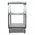 Thumbnail image #2 for Carlisle 18/10 Stainless Steel 3-Shelf Utility Bus Cart, 35 x 21 Inches, 500 lb Capacity