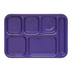 Thumbnail image #2 for Right-Handed 6-Compartment Rectangular Melamine Compartment Tray, 14-1/2 x 10 Inches, Purple