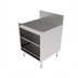 Thumbnail image #2 for Top Shelf 24-Inch x 24-Inch Stainless Steel Underbar Glass Storage Cabinet with Drainboard Top