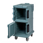 Thumbnail image #2 for Cambro Ultra Camcart® UPC600401 Double-Compartment Front-Loading Insulated Food Pan Carrier, 45 Qt., Slate Blue