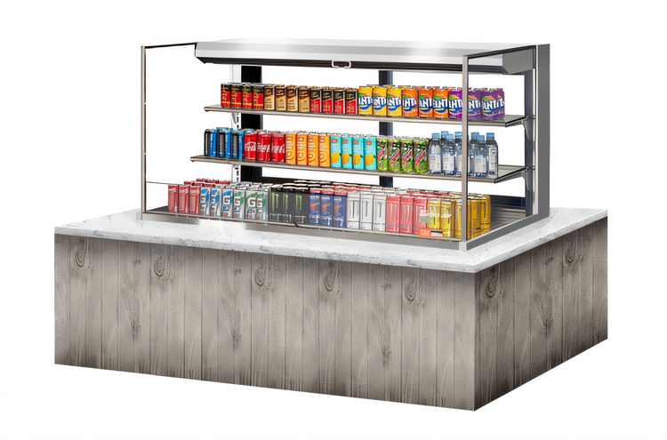 Product image #2 for Turbo Air 60-Inch Low-Profile Drop-In Horizontal Open Refrigerated Display Case