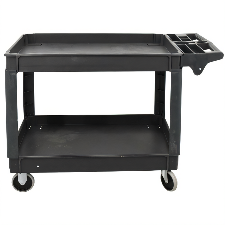 Product image #2 for Heavy-Duty 2-Shelf Utility Bus Cart with Extended Handle