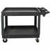 Thumbnail image #2 for Heavy-Duty 2-Shelf Utility Bus Cart with Extended Handle