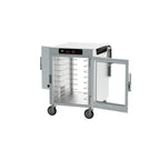 Thumbnail image #2 for Metro HotBlox™ HBCW8-DCPS-M 8-Pan Mobile Pass-Thru Insulated Holding Cabinet, Digital Touchscreen, Clear Front/Solid Rear Doors, 120V