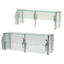 Thumbnail image #2 for Advance Tabco Sleek Shield Single-Sided Multi-Use Food Shield with Glass Top Shelf, 108 Inch Wide