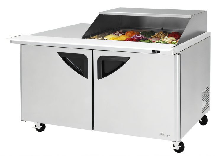 Product image #2 for Turbo Air Super Deluxe 60-Inch Two-Section Mega Top Sandwich/Salad Prep Table with Slide-Back Lid