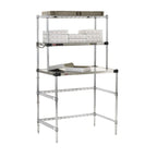 Thumbnail image #2 for Metro Super Erecta® Hot EZHS36W-KIT 36 x 24 Inch Stainless Steel Heated Workstation with Open Heated Shelf and Wire Overshelf