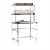 Thumbnail image #2 for Metro Super Erecta Hot 36 Inch x 24 Inch Stainless Steel Workstation with 3-Sided Open Base, Open Heated Shelf, and Wire Overshelf