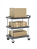 Thumbnail image #2 for Olympic 3-Shelf Utility Cart with Ship's Edge Polyethylene Shelves, 16 x 27 Inches