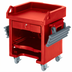 Thumbnail image #2 for Cambro Versa Cash Register Cart with Dual Tray Rails and Lockable Center Drawer, Hot Red