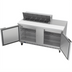 Thumbnail image #2 for Beverage-Air SPE60HC-10 Two-Section Sandwich Prep Table Refrigerator, 60-Inch Wide, 10-Pan Top