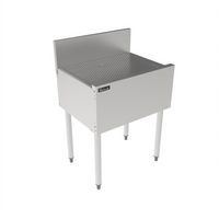 Top Shelf 28-Inch Wide Freestanding Stainless Steel Underbar Drainboard with 6-Inch Backsplash