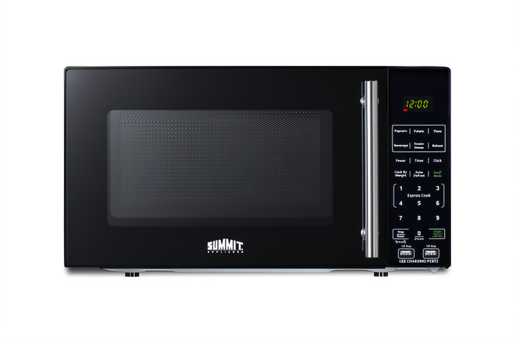 Product image #2 for Summit Commercial Compact Microwave Oven, 0.7 Cu. Ft., 700 Watts, Black with USB Charging Ports