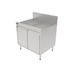 Thumbnail image #2 for Top Shelf Stainless Steel Full-Depth Underbar Storage Cabinet with Drainboard Top, 30