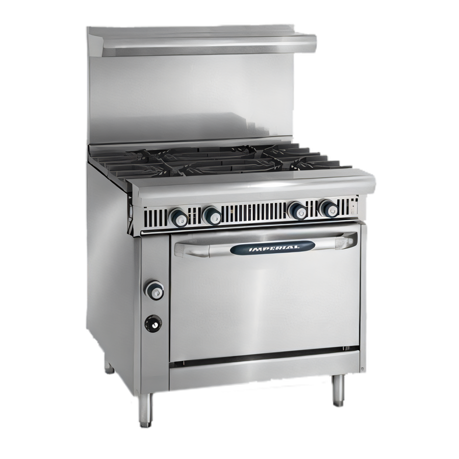 Product image #1 for Imperial Spec Series 36-Inch Heavy Duty Gas Range with 4 Open Burners and Standard Oven