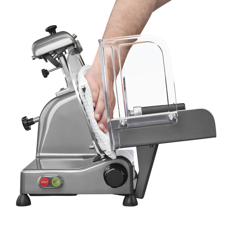 Product image #2 for Waring Commercial WCS250SV 10-Inch Professional Food Slicer, Manual Feed, Belt-Driven, 3/4 HP, Silver