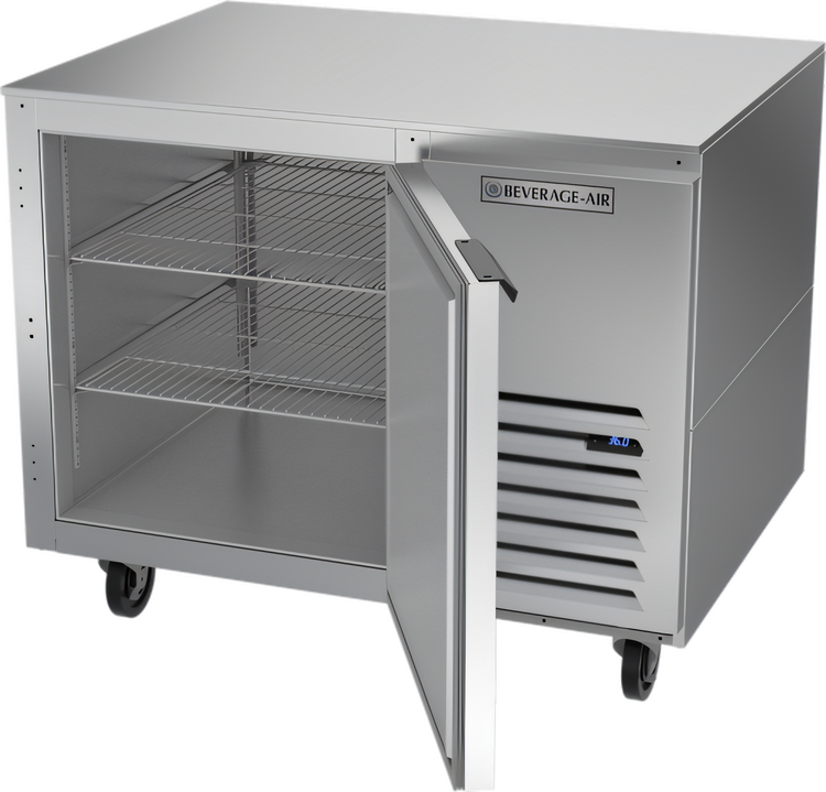 Product image #2 for Beverage-Air One-Section Undercounter Side-Mount Refrigerator, 41-Inch W, Solid Door, 7.94 Cu. Ft.