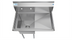 Thumbnail image #2 for KoolMore 33-Inch 1-Compartment Commercial Sink with Right Drainboard and Backsplash