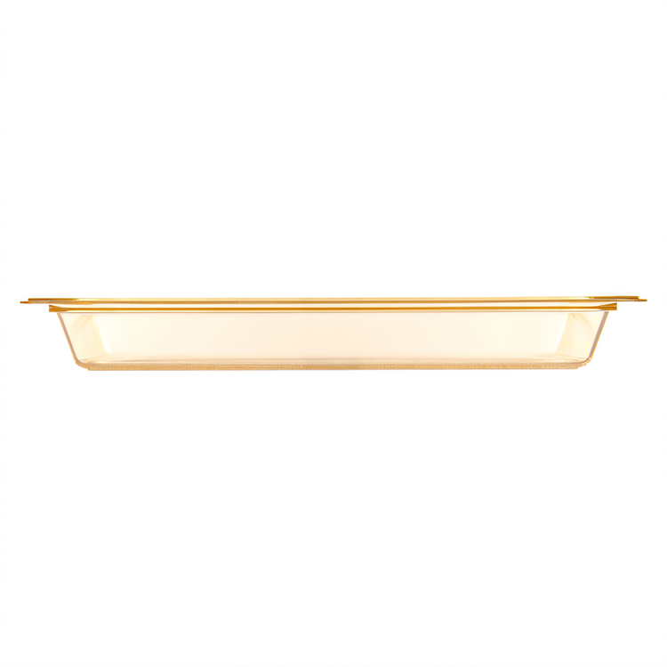 Product image #2 for StorPlus™ High Heat 1/1 Full-Size Plastic Food Pan, 2-1/2 Inch Deep, Amber, 7.6 Quart