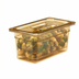 Thumbnail image #2 for Cambro H-Pan™ High Heat 1/3 Size 5-Inch Deep Amber Colander Pan