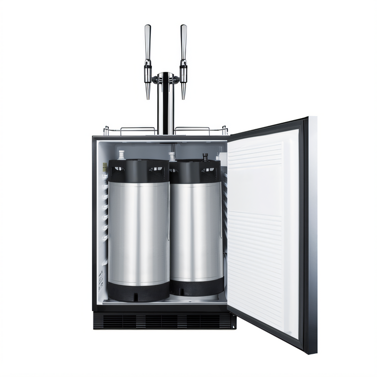 Product image #2 for Summit Commercial ADA-Compliant Nitro Cold Brew Coffee Dispenser, 24-Inch Built-In/Freestanding, 5.5 Cu. Ft., Dual Tap