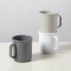 Thumbnail image #2 for American Metalcraft Crave Collection CM12CL 12 oz White Tritan Plastic Mug with Handle Case of 24