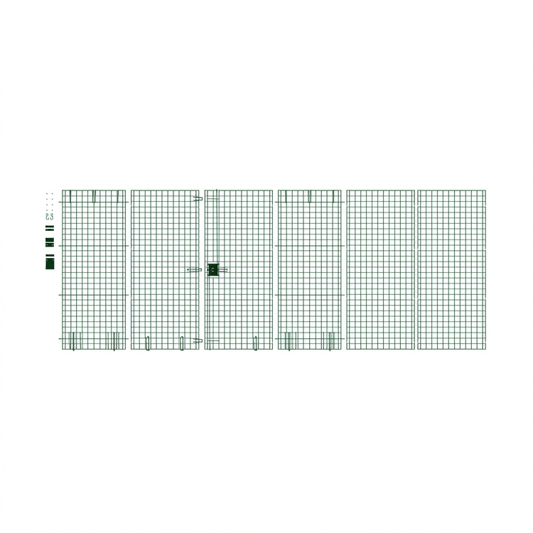 Product image #2 for Olympic Security Cage Enclosure Kit for 24" x 48" Shelving, Side-Hinged Door, Green-Guard Epoxy Finish