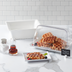 Thumbnail image #2 for American Metalcraft Half-Size Rectangular Roll-Top Tray Cover, 13-1/4 x 10-1/2 x 6-1/4 Inches, Clear Polycarbonate