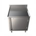 Thumbnail image #2 for BK Resources Well Series 24 x 21 Inch Stainless Steel Underbar Cabinet with Flat Top, Raised Edge and Locking Hinged Door